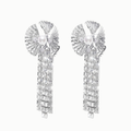 Moth Orchid Gem Tassel Drop Earrings / The Orchid