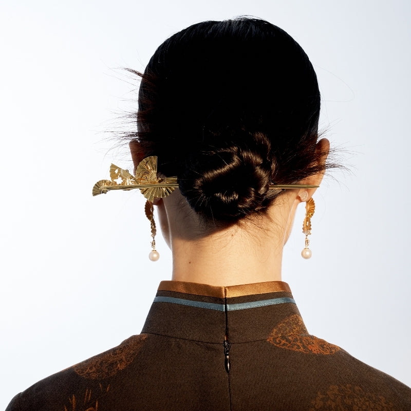 Dancing-Fan Neo-Chinoiserie HairPin / THE FAN