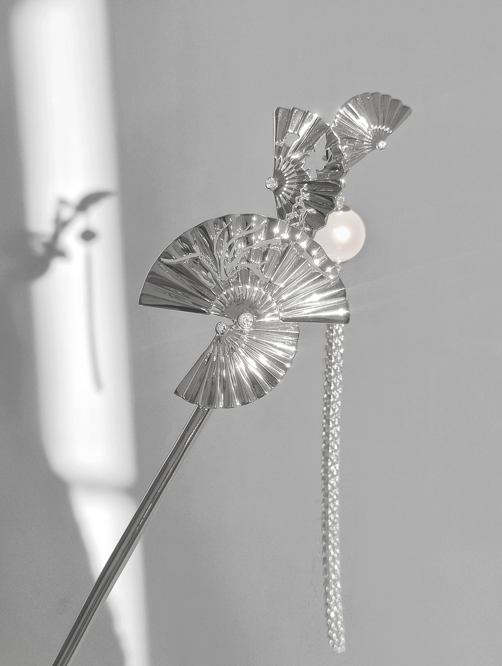 Dancing-Fan Neo-Chinoiserie HairPin / THE FAN