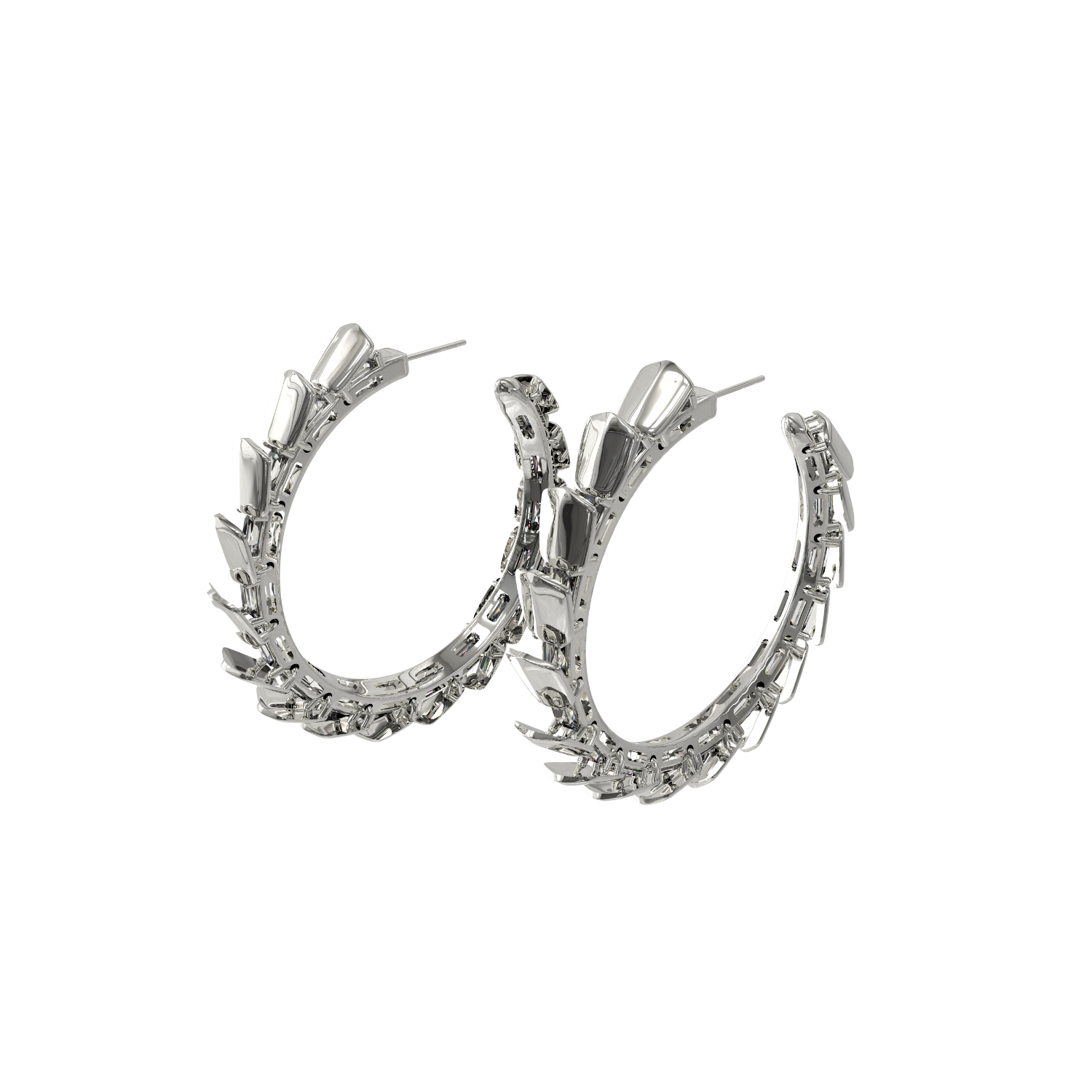 Exoskeleton Collection - The Reverse Scale hoop kinetic earrings