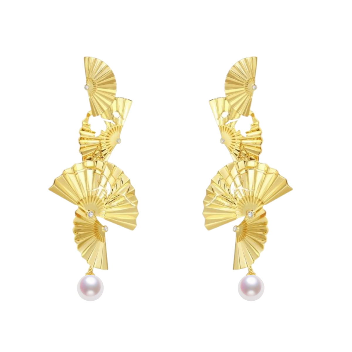 Large Dancing-Fan earrings / THE FAN