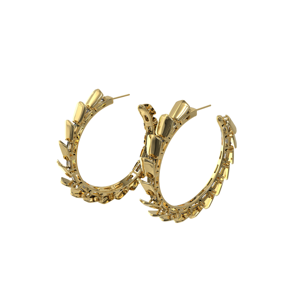 Exoskeleton Collection - The Reverse Scale hoop kinetic earrings