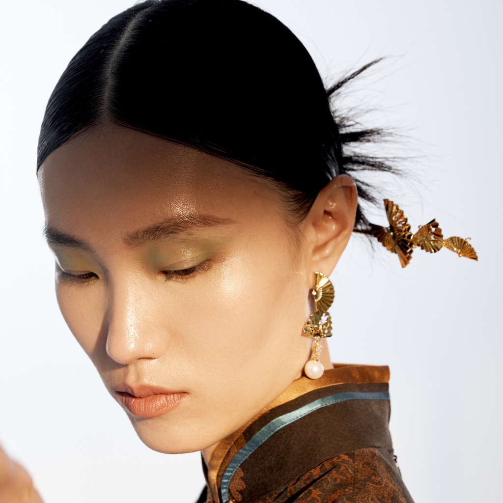 Dancing-Fan Neo-Chinoiserie HairPin / THE FAN
