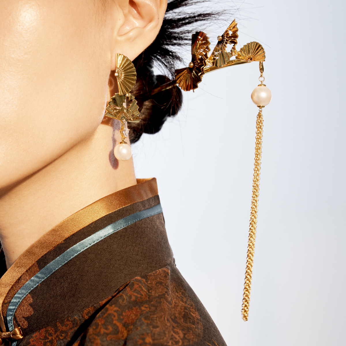 Dancing-Fan Neo-Chinoiserie HairPin / THE FAN