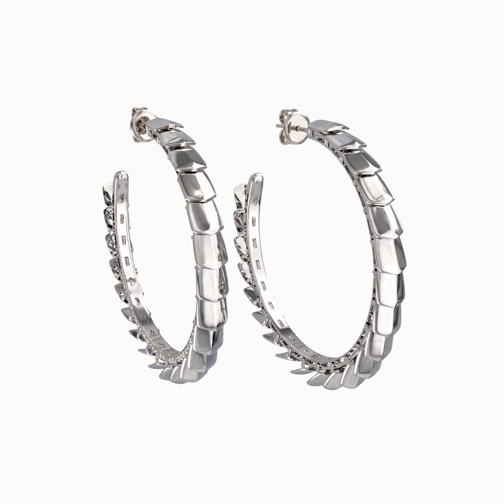 Exoskeleton kinetic hoop earrings / EXOSKELETON