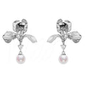 Iris Earrings with pearl pendant