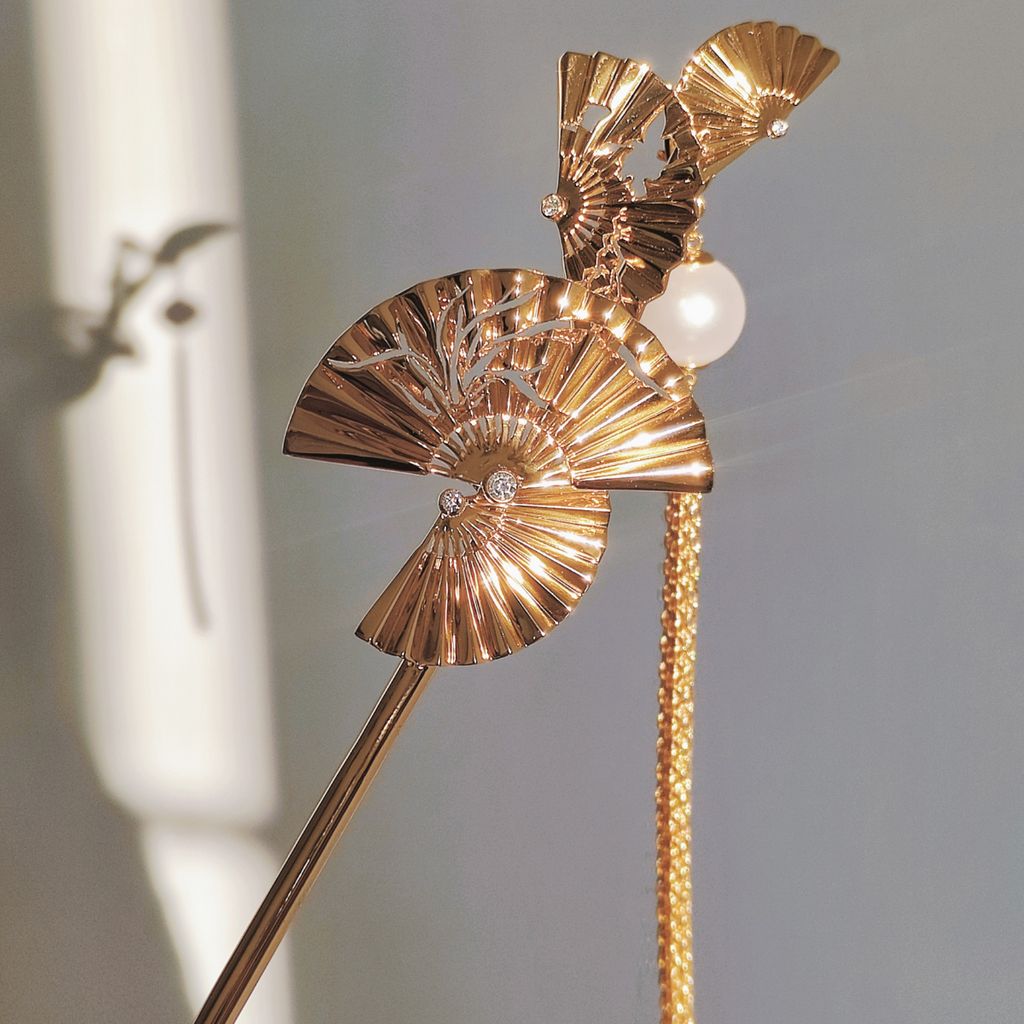 Dancing-Fan Neo-Chinoiserie HairPin / THE FAN