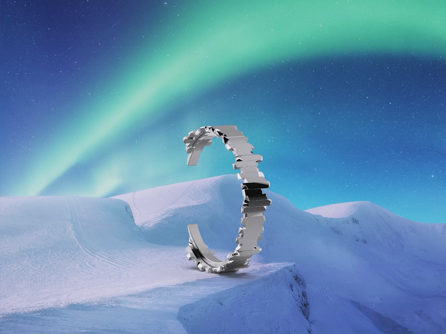 Mini Iceland kinetic Bracelate Bangle / ICELAND